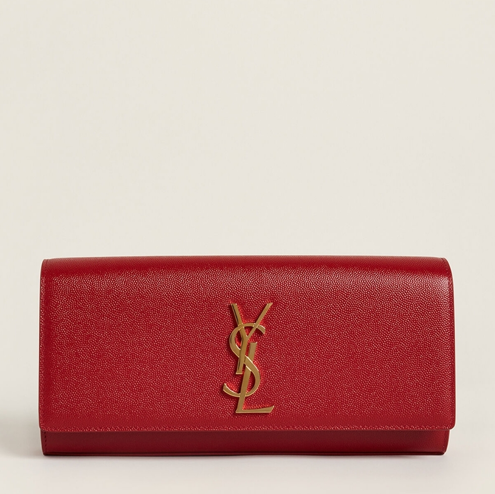 YSL Cassandre Lipstick Red Clutch
